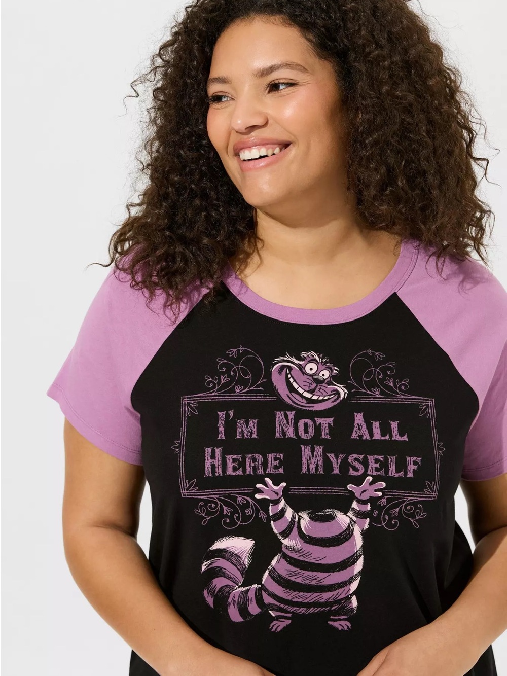 Torrid Disney Cheshire Cat Raglan Tee size 6 6X
